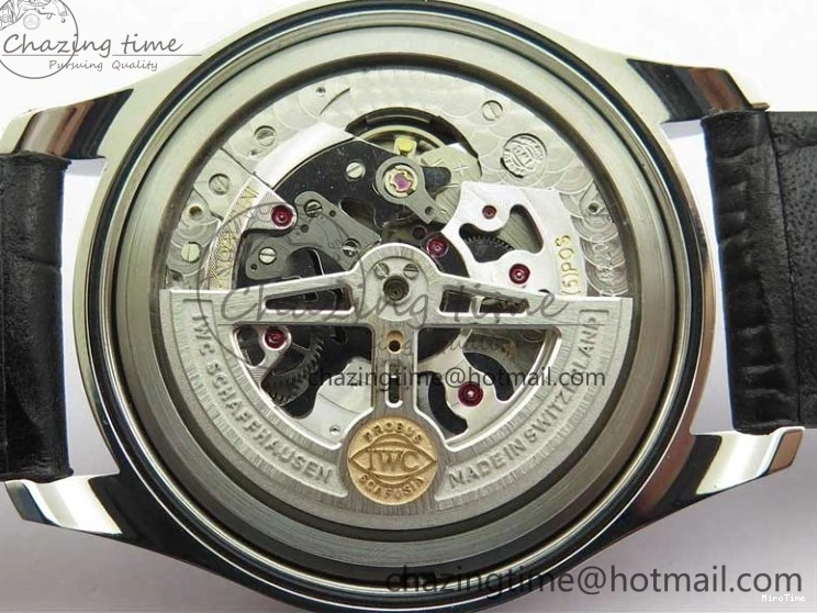 MIROTIME 0426 TimelessDesign Portuguese IW358304 ZF 1:1 Best Edition SS Blue Dial on Leather Strap A 7078